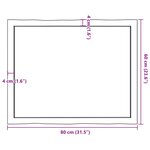 vidaXL Dessus de table bois massif traité bordure assortie