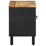 vidaXL Meuble TV noir 80x33 5x46 cm bois massif manguier brut