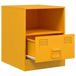 vidaXL Tables de chevet 2 Pièces jaune moutarde 34 5x39x44 cm acier