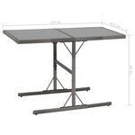 vidaXL Ensemble à manger d'extérieur 7Pièces coussins Résine tressée Gris