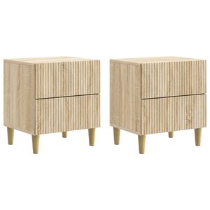 vidaXL Cabinet de chevet 2 Pièces Chêne Sonoma 43 x 34 5 x 48 cm