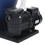 Vidaxl filtre à sable avec vanne 7 voies et pompe 1000 w bleu et noir