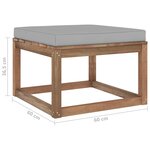 Vidaxl salon palette de jardin 3pièces avec coussins bois de pin imprégné