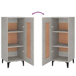 vidaXL Buffet Gris béton 34 5x34x90 cm Bois d'ingénierie