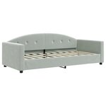 vidaXL Lit de jour avec lit gigogne gris clair 90x190 cm velours