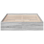 vidaXL Cadre de lit avec tiroirs sans matelas sonoma gris 140x200 cm