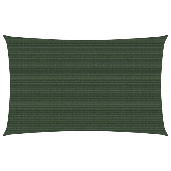 vidaXL Voile d'ombrage 160 g/m² Vert foncé 3x5 m PEHD
