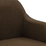Vidaxl chaise pivotante de salle à manger marron foncé tissu