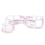 vidaXL Ensemble de canapés 3 Pièces avec coussins Gris Similicuir