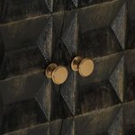 vidaXL Buffet Noir 55x34x75 cm Bois massif de manguier et fer