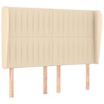 vidaXL Sommier à lattes de lit avec matelas Crème 140x190 cm Tissu