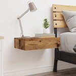 vidaXL Table de chevet vieux bois 60x35 cm bois d'ingénierie