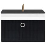 vidaXL Boîtes de rangement en bambou 4 Pièces Noir