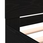vidaXL Cadre de lit avec tête de lit en chêne noir  180 x 200 cm  en bois aggloméré.