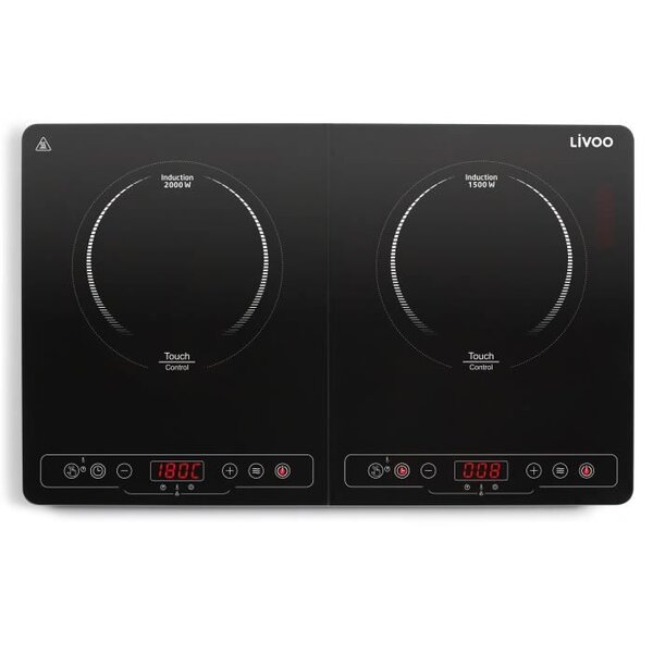 LIVOO DOC236 Plaque a induction Double - 22cm - de 60° a 240° - Noir