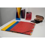 Trieur Agrafé Avec Élastiques 12 Compartiments - Bleu - X 8 - Exacompta