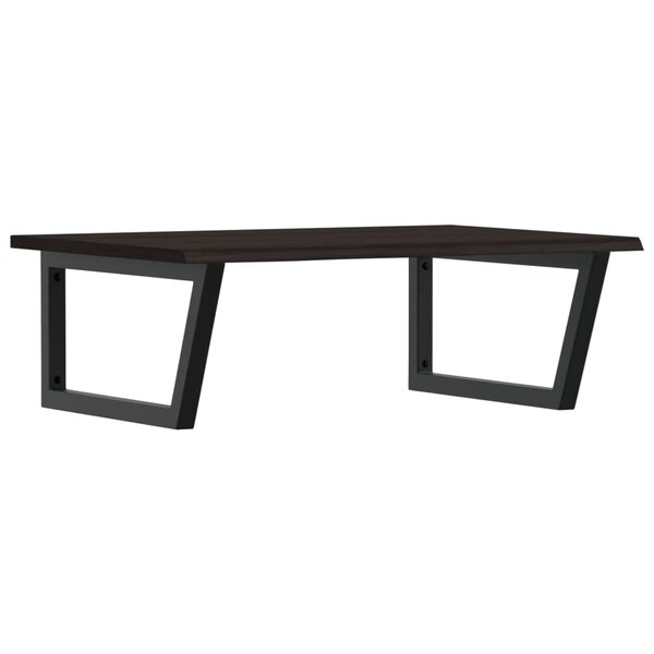 vidaXL Étagère de vasque murale acier et bois de chêne massif