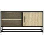 vidaXL Meuble TV chêne sonoma 80x34 5x40 cm bois d'ingénierie et métal