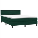 vidaXL Sommier à lattes de lit et matelas vert foncé 160x210cm velours