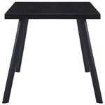 vidaXL Table à manger Noir 180x90x75 cm Verre trempé