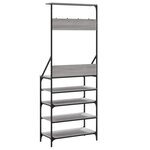 vidaXL Porte-vêtements et rangement des chaussures sonoma gris