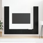 Ensemble de 6 meubles TV vidaXL en bois d'ingénierie noir