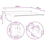 vidaXL Auvent rétractable électrique Sable 100  Polyester et Aluminium