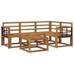 vidaXL Ensemble de canapés d'extérieur 5 pc Naturel