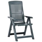 vidaXL Chaises inclinables de jardin lot de 2 Plastique Vert