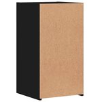 vidaXL Table de chevet noir 35x34x65 cm bois d’ingénierie