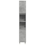 vidaXL Armoire de salle de bain gris béton 30x30x190 cm