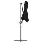 vidaXL Parasol cantilever de jardin Noir Large Acier peint par poudre