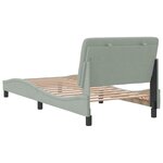 vidaXL Cadre de lit sans matelas gris clair 80x200 cm velours