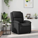 vidaXL Fauteuil inclinable noir cuir véritable