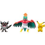 Jazwares PKW3601 - Figurines Pokémon de bataille Pikachu  Perrserker et Hawlucha