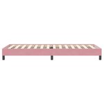 vidaXL Sommier à lattes de lit sans matelas rose 100x220 cm velours
