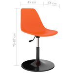 Vidaxl chaises de salle à manger pivotantes 2 pièces orange pp