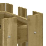 vidaXL Jardinière avec design de clôture 60x30x30 cm pin imprégné