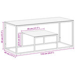 vidaXL Table basse doré acier inoxydable et verre trempé