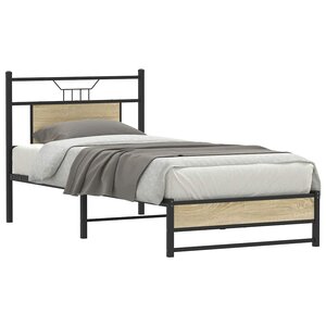 vidaXL Cadre de lit sans matelas chêne sonoma 90x190 cm