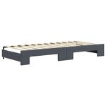 vidaXL Lit de jour avec gigogne et matelas gris foncé 80x200cm velours