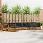vidaXL Ensemble de canapés d'extérieur 7 Pièces Naturel et Anthracite