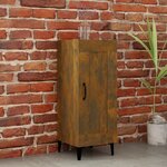 vidaXL Buffet Chêne fumé 34 5x34x90 cm Bois d'ingénierie