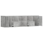 vidaXL Armoire d'angle gris béton 160x40x45 cm bois d’ingénierie