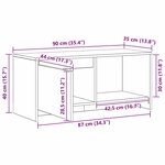 vidaXL Meuble TV chêne artisanal 90 x 35 x 40 cm Bois d'ingénierie