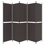 vidaXL Cloison de séparation 6 panneaux Marron 300x220 cm Tissu
