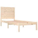 vidaXL Cadre de lit bois massif 75x190 cm petit simple