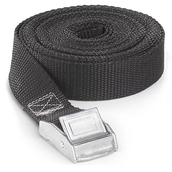 Lot De 2 Sangles Noires Antidérapantes Avec Boucle Métal - 20 Mm - Marque Uxcell