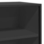 vidaXL Buffet noir 35 5x35x76 cm bois d'ingénierie et métal