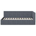 vidaXL Cadre de lit d'angle Gris foncé 100 x 200 cm Velours